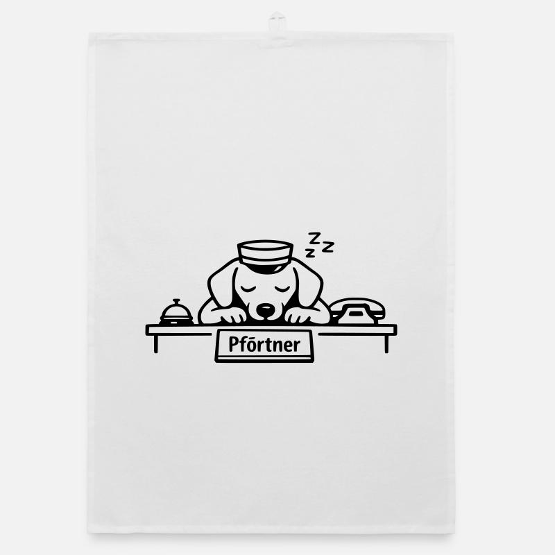 Doorman Dog Sleeping Organic dish towel