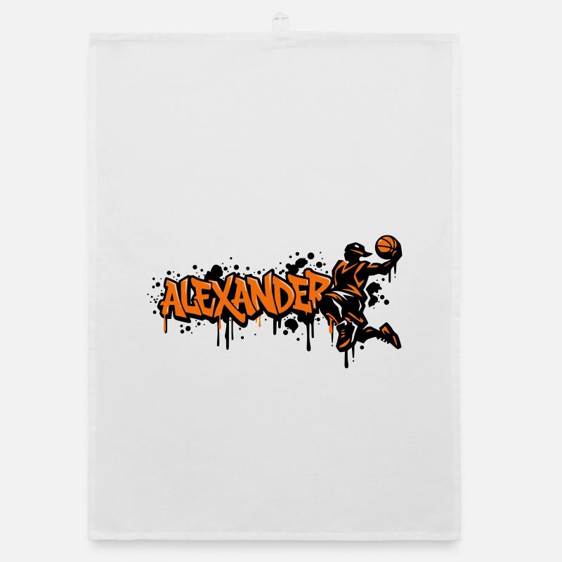 Alexander Graffiti Dunk - Torchon bio - blanc