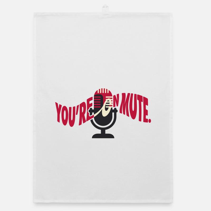 Micro Coupé Humour Visioconférence Torchon bio