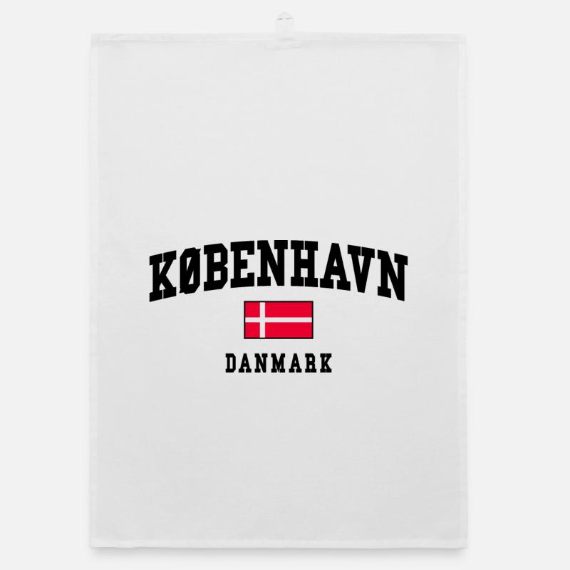 Copenhague Danemark Conception du drapeau Torchon bio