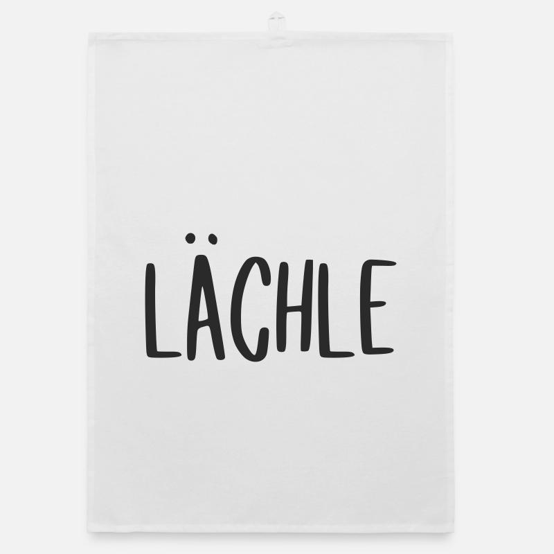 lächle - lachen gute Laune Organic Geschirrtuch