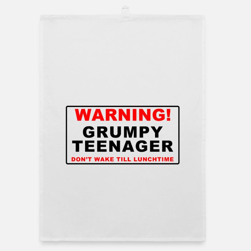 Grumpy Teenager - Don't Wake Till Lunchtime Strofinaccio da cucina ecologico