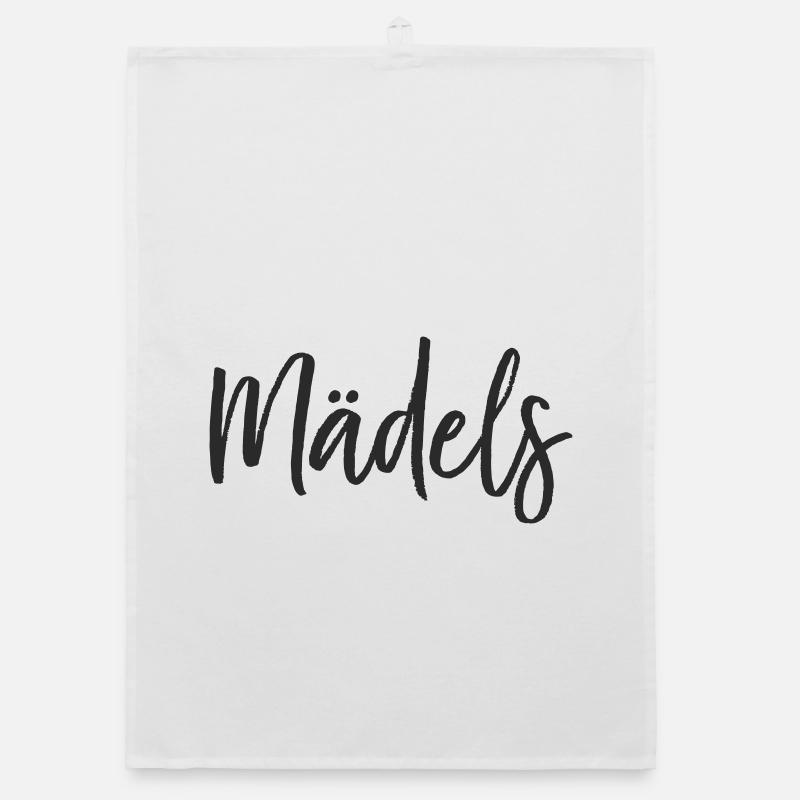 Mädels Handlettering Design Organic Geschirrtuch