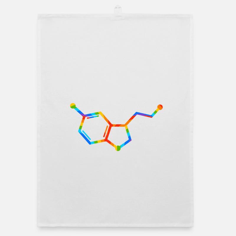 Regenbogenmolekülgeometrie – Seratonin Organic Geschirrtuch