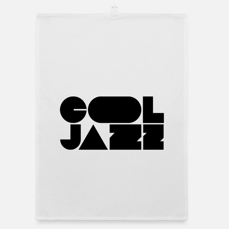 Kühnes, cooles Jazz-Logo-Design Organic Geschirrtuch