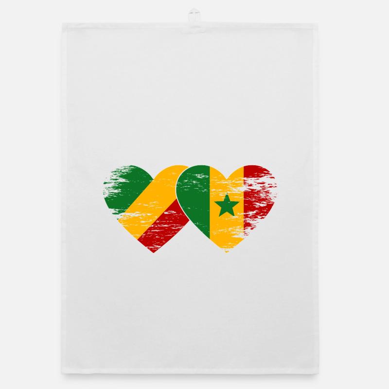 Drapeau Congo-Sénégal utilisé Torchon bio