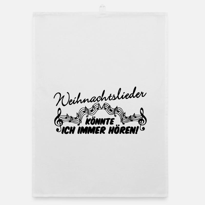 Weihnachtslieder Weihnachten Spruch Geschenk Organic Geschirrtuch