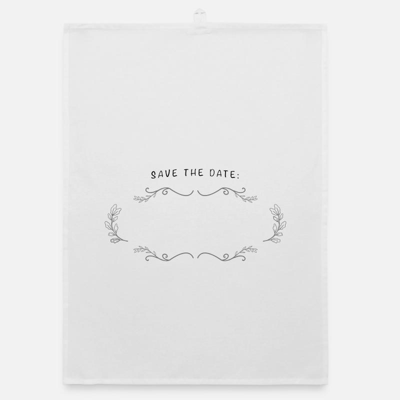SAVE THE DATE | Champ vide à étiqueter Torchon bio