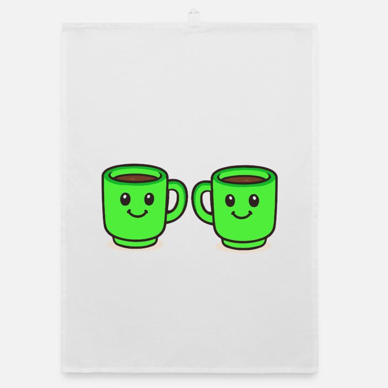 Coffee Cup-Coffee-2 Organic dish towel