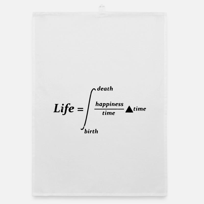 Life Death Happiness time birth - Organic Geschirrtuch - Weiß