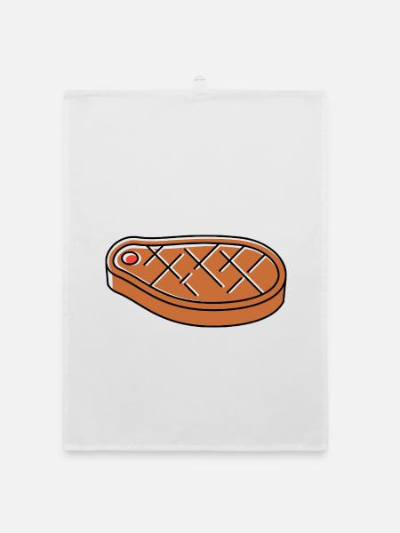 Sushi icon - Organic dish towel - white - Front