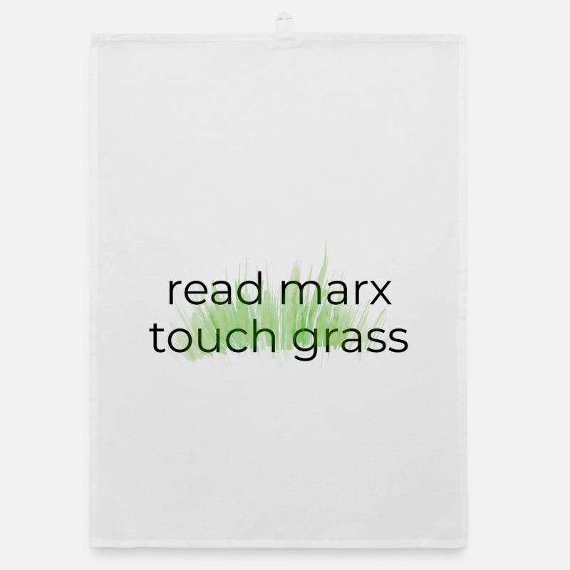 Read Marx, Touch Grass Organic dish towel