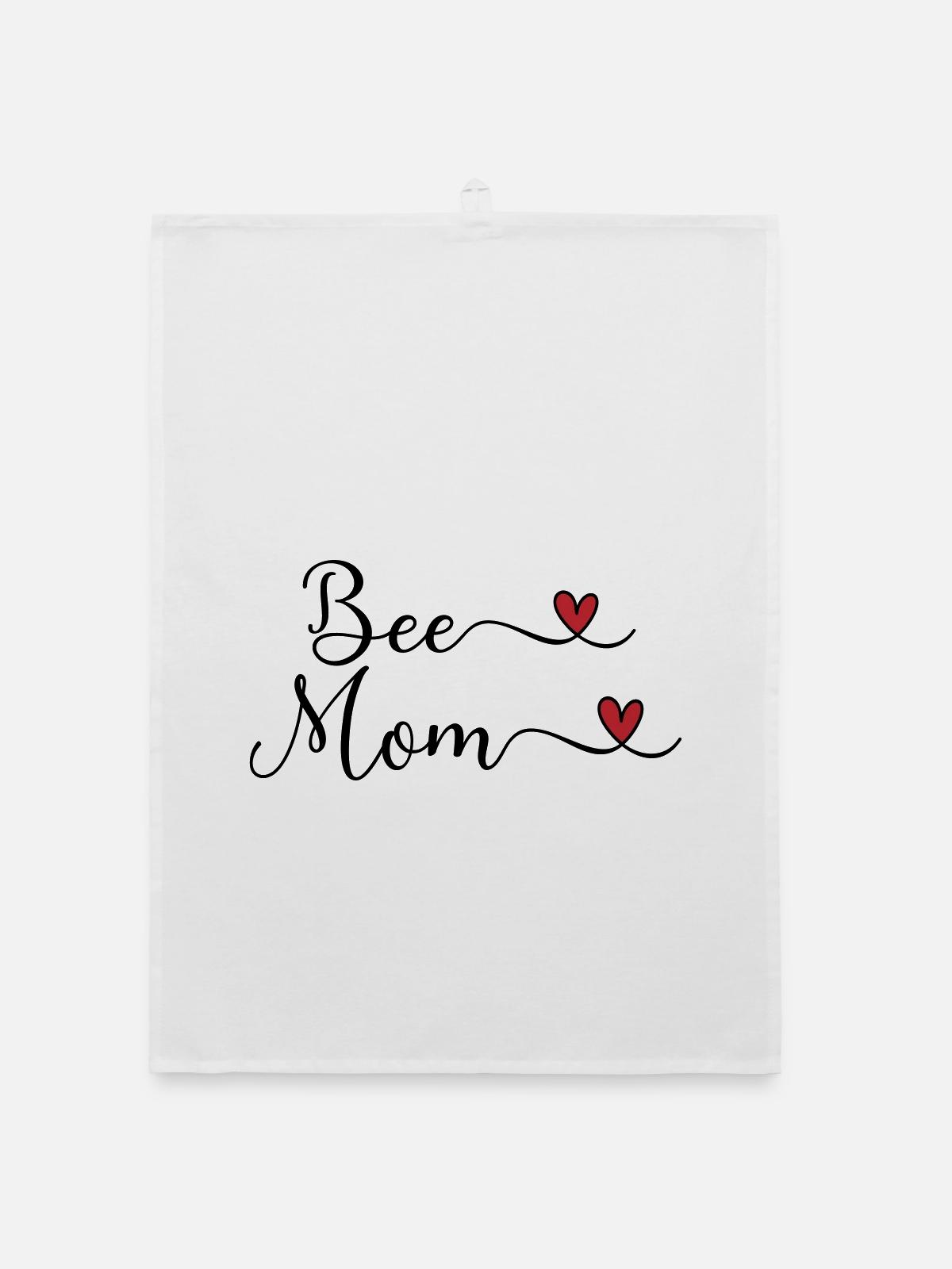 Imkerin - Bee Mom - Organic Geschirrtuch - Weiß - Vorne