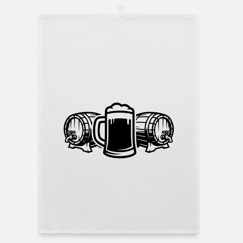 Bierfass Symbol Bier Organic Geschirrtuch