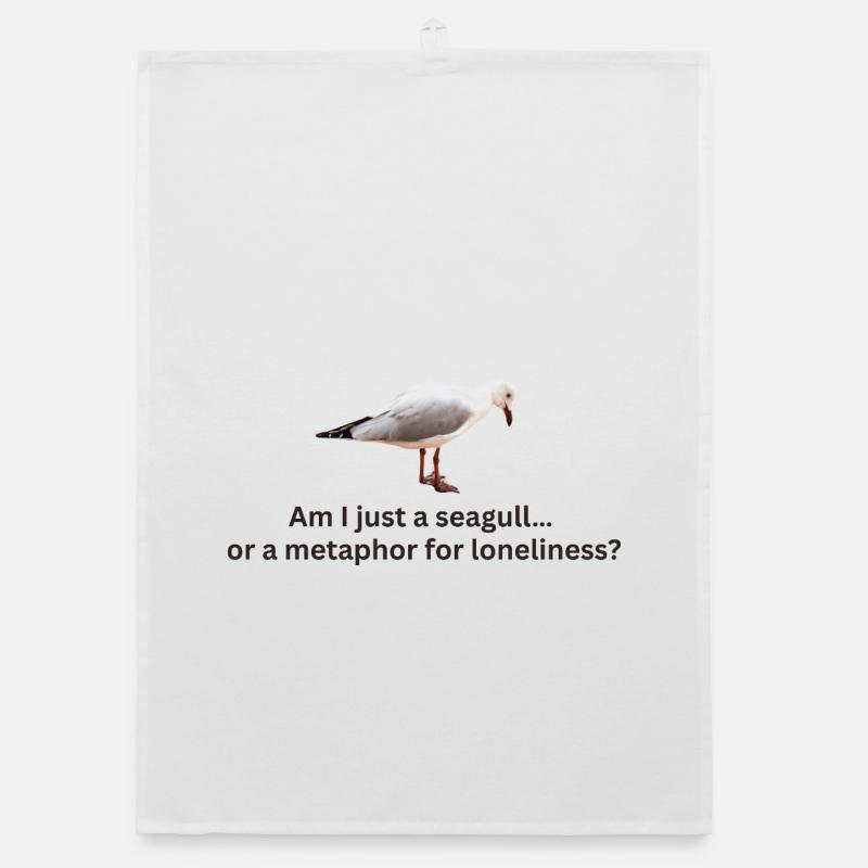 Möwe Einsamkeit Reflexion T-Shirt Organic Geschirrtuch