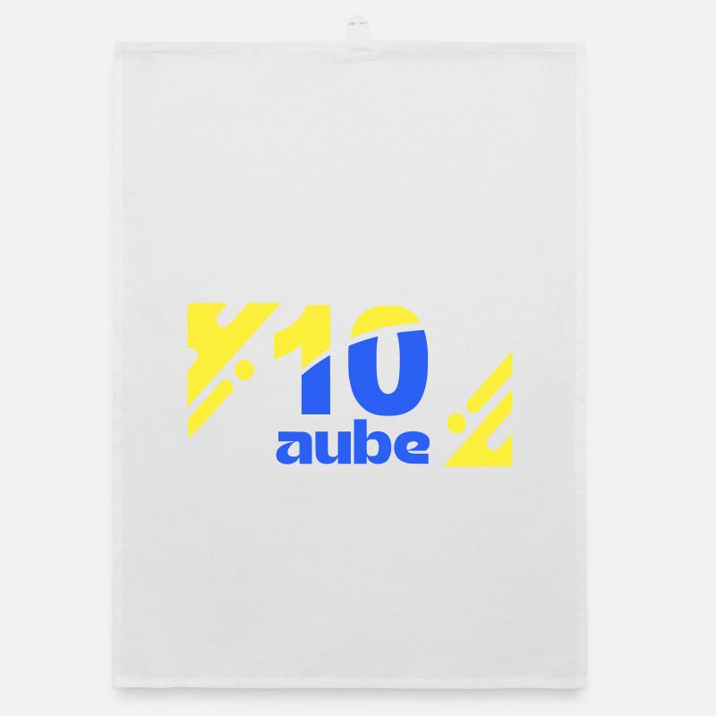 Dix Aube Logo Bleu Jaune Torchon bio