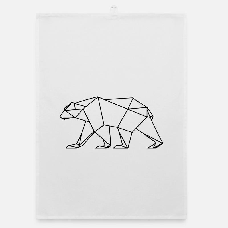 Polar Bear Polygon Polar Bear Icon Organic dish towel