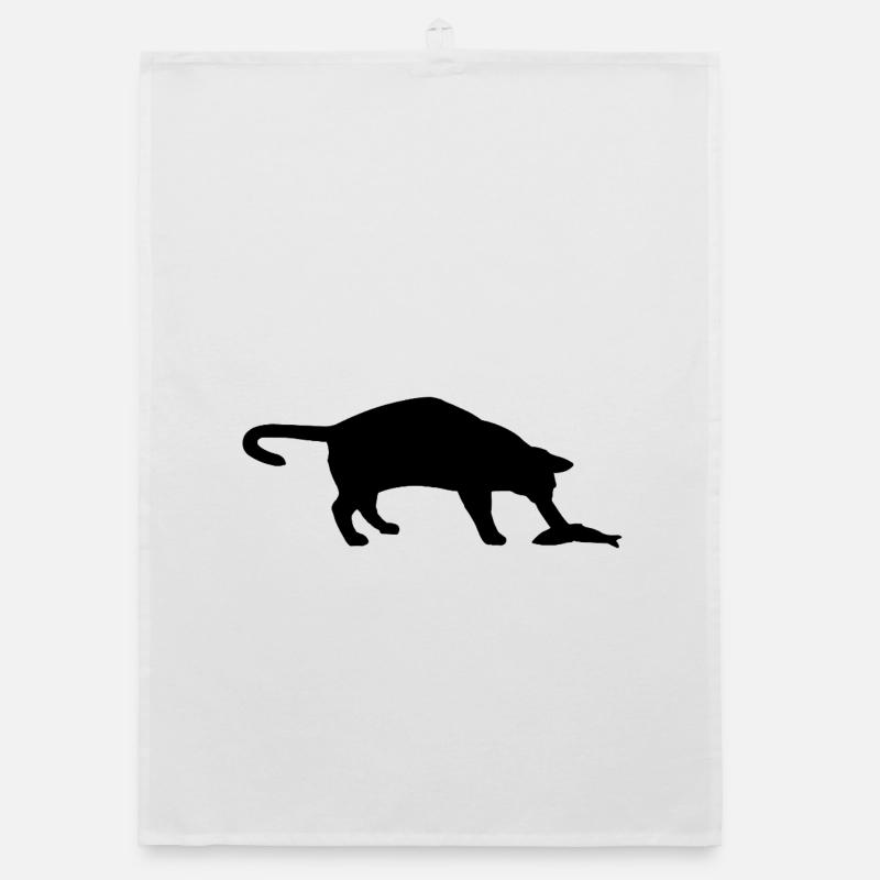 Cat and fish Organic dish towel