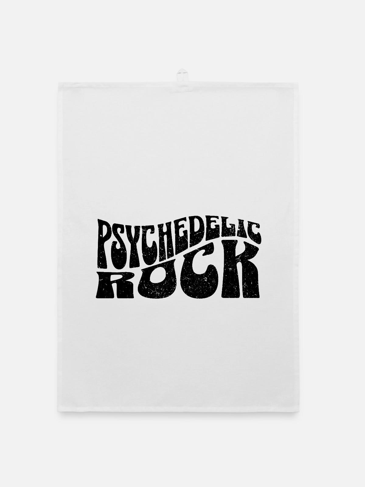 Psychedelischer Rock - Organic Geschirrtuch - Weiß - Vorne