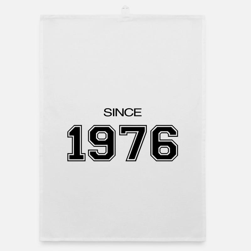 Geburtstagsgeschenk 1976 - Organic Geschirrtuch - Weiß