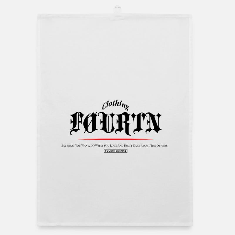 FØURTN Dites ce que vous voulez (noir) Torchon bio