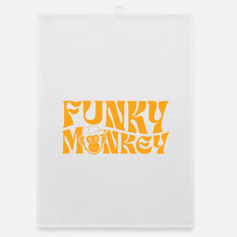 Typographie rétro de Funky Monkey Torchon bio