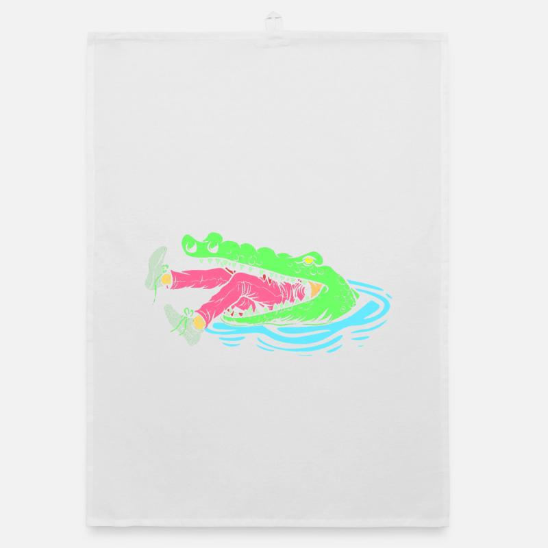 Chasse au crocodile Chasse Chasse Torchon bio