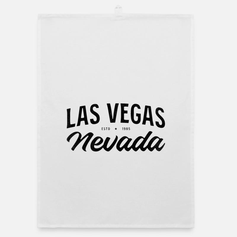 Las Vegas Nevada Estd 1985 Script Organic dish towel