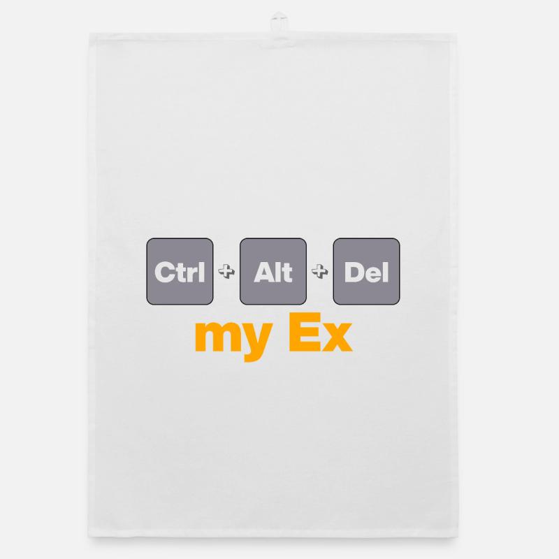 Ctrl Alt Del my Ex for Gamers and Nerds, Split Organic dish towel