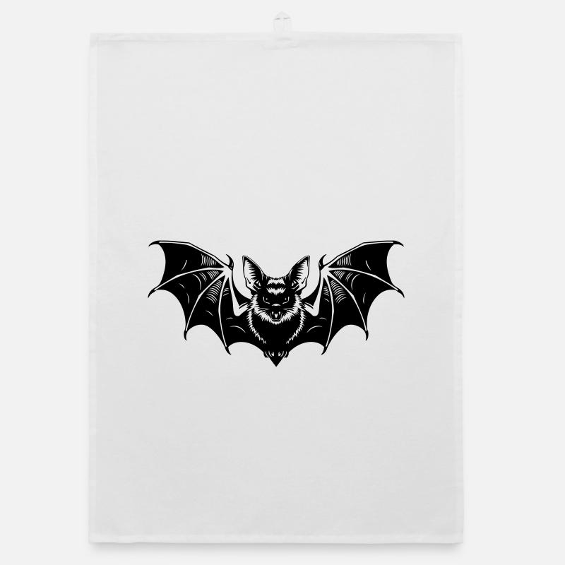 Fledermaus Gothic Illustration Organic Geschirrtuch