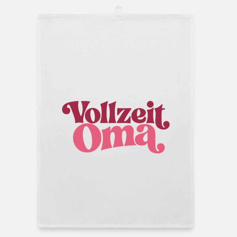 Vollzeit Oma | Großmutter Geschenk Organic Geschirrtuch