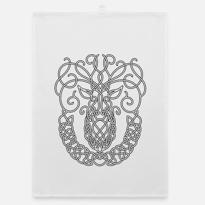 Cerf celtique Torchon bio