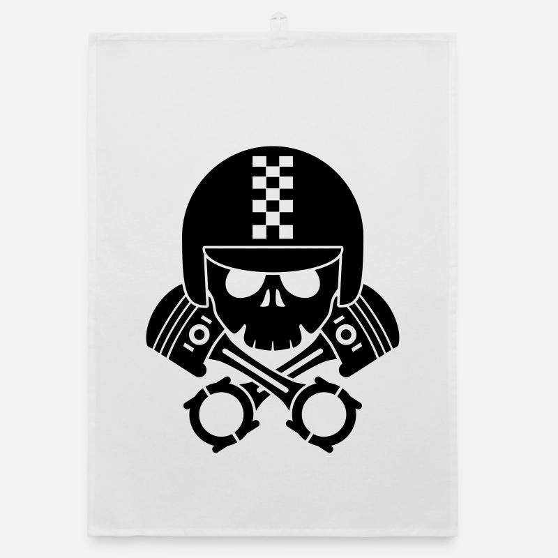 schädel helm kolben Organic Geschirrtuch