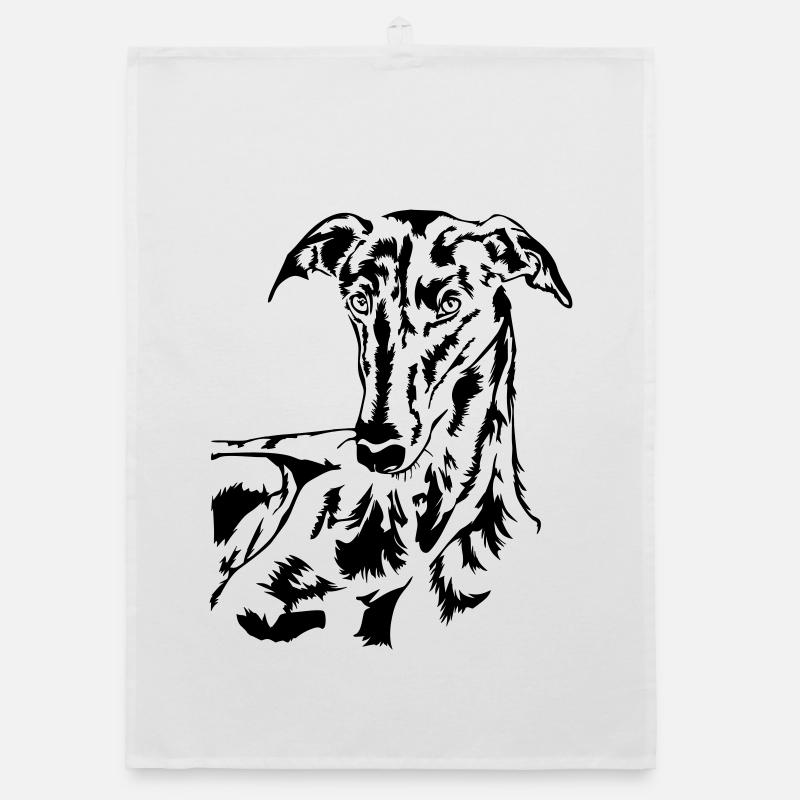 Galgo head Organic dish towel