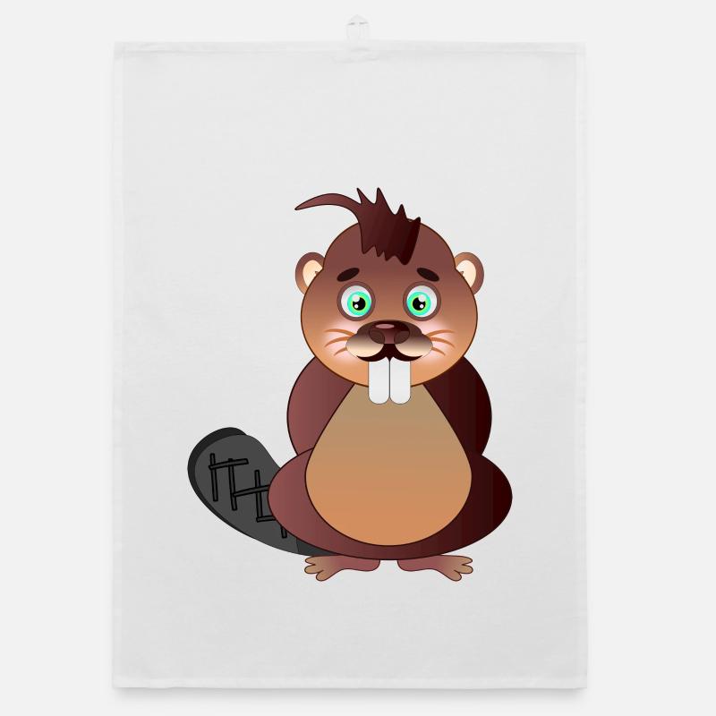 Beaver Beaver Teeth Organic dish towel