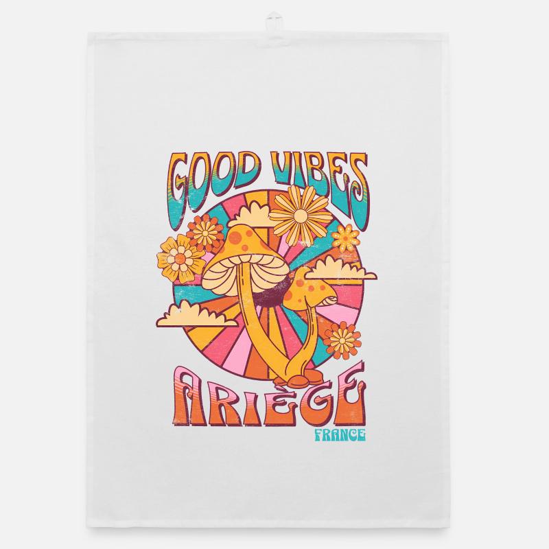 Good Vibes in Ariège Organic dish towel
