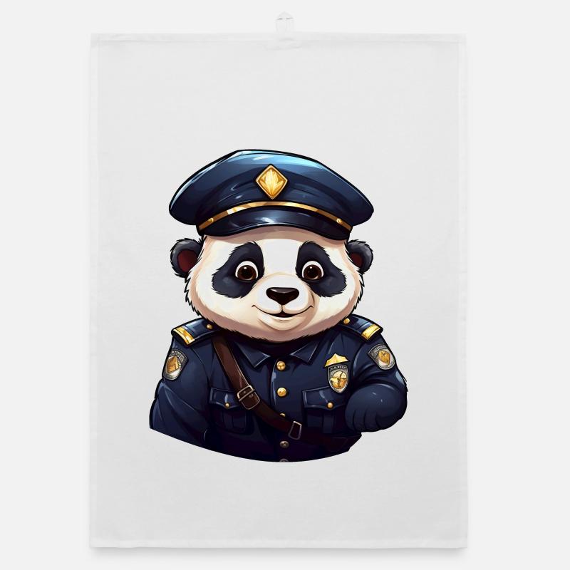 Policier panda Torchon bio