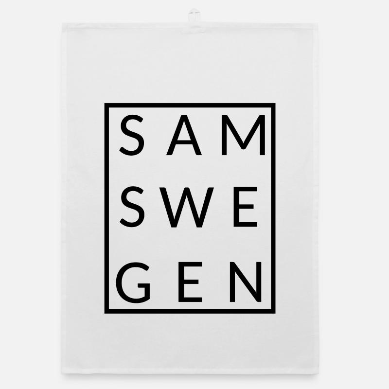 Samswegen eingerahmt - Organic Geschirrtuch - Weiß