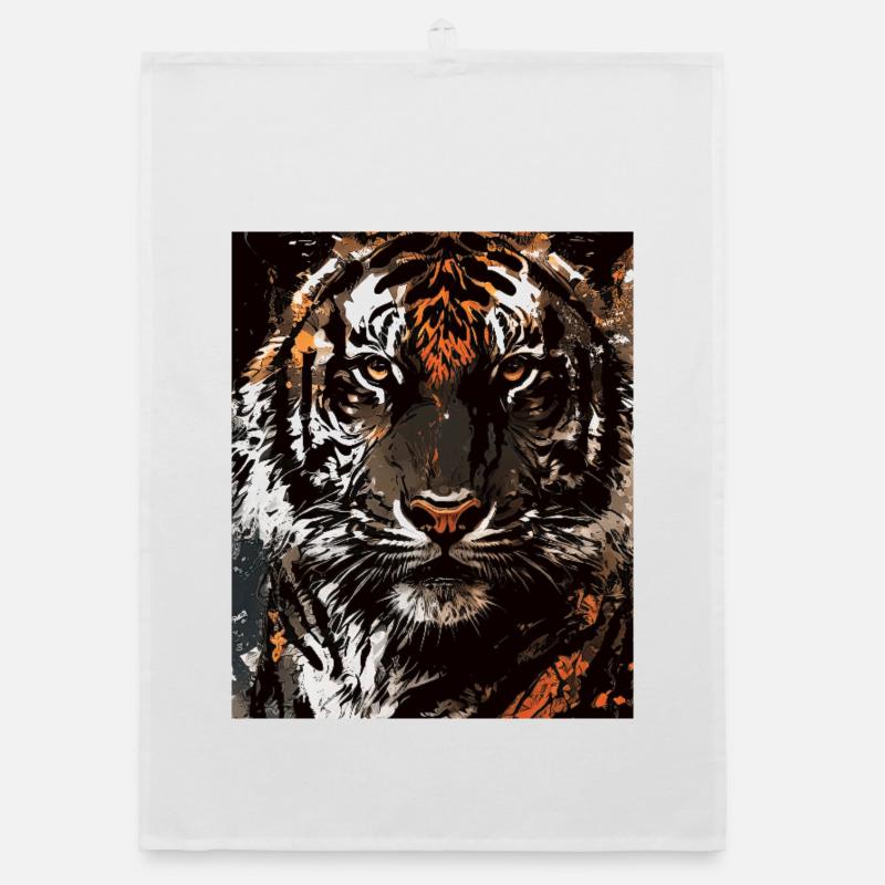 Tigerkopf Organic Geschirrtuch