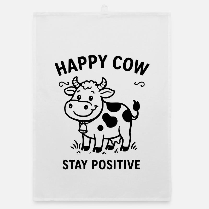 Vache heureuse Torchon bio