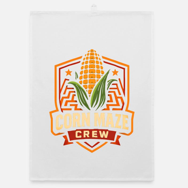 Corn Maze Crew Spooky Halloween Corn Maze Organic dish towel