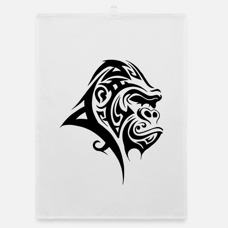Gorilla Silverback Tribal Organic dish towel