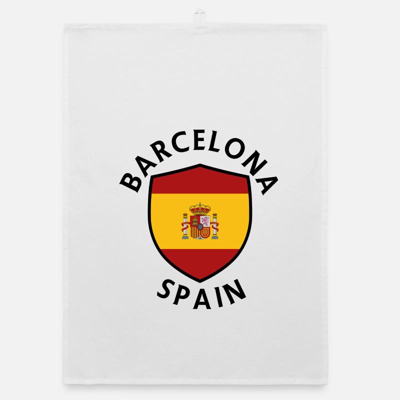 Barcelona Shield Spanien Organic Geschirrtuch