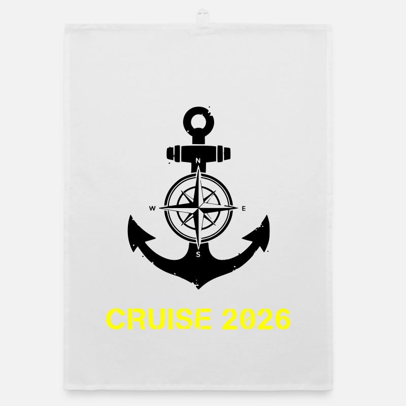 Croisière 2026 Anchor Compass Torchon bio