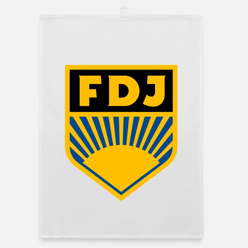 FDJ - Freie Deutsche Jugend Logo (dreifarbig) Organic Geschirrtuch