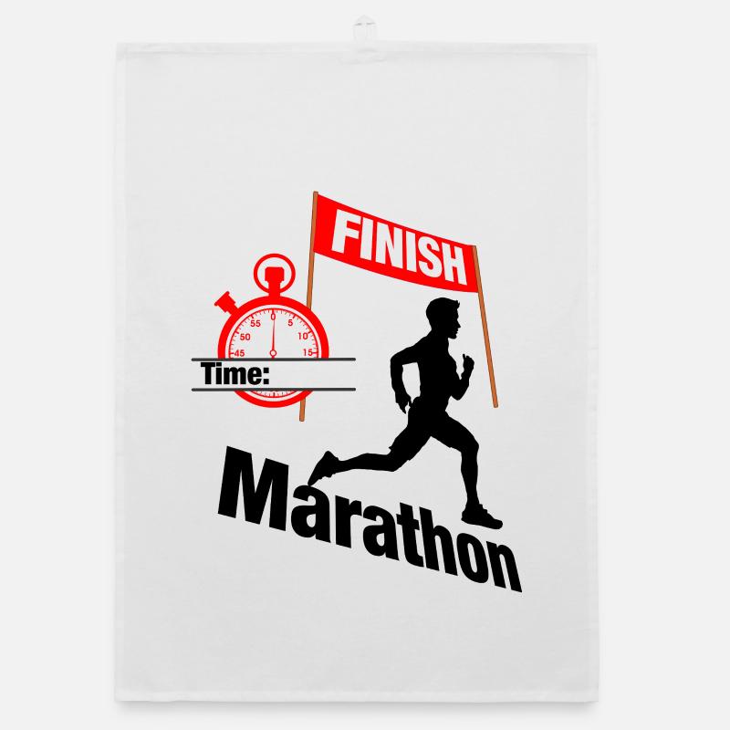 Marathon Runner Time – Finish Record Organic dish towel
