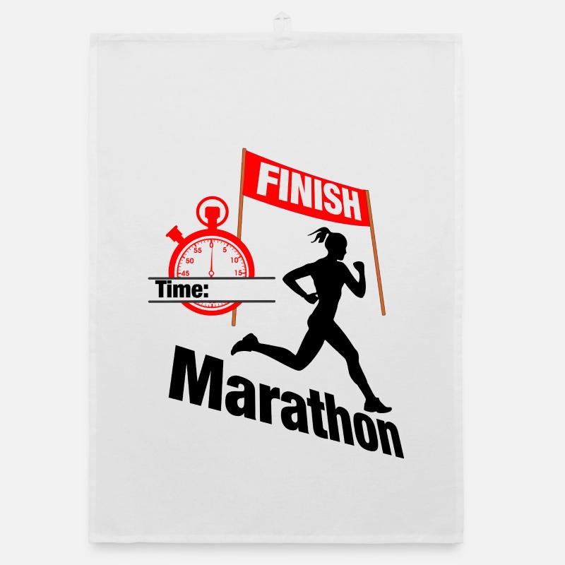 Coureuse marathonienne – Temps de course Torchon bio