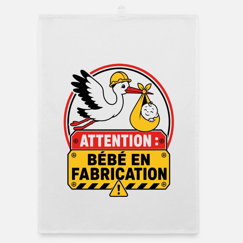 Attention Bébé en Fabrication Torchon bio
