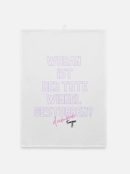 Woran ist der Tote Winkel gestorben? Neon - Organic Geschirrtuch - Weiß - Vorne