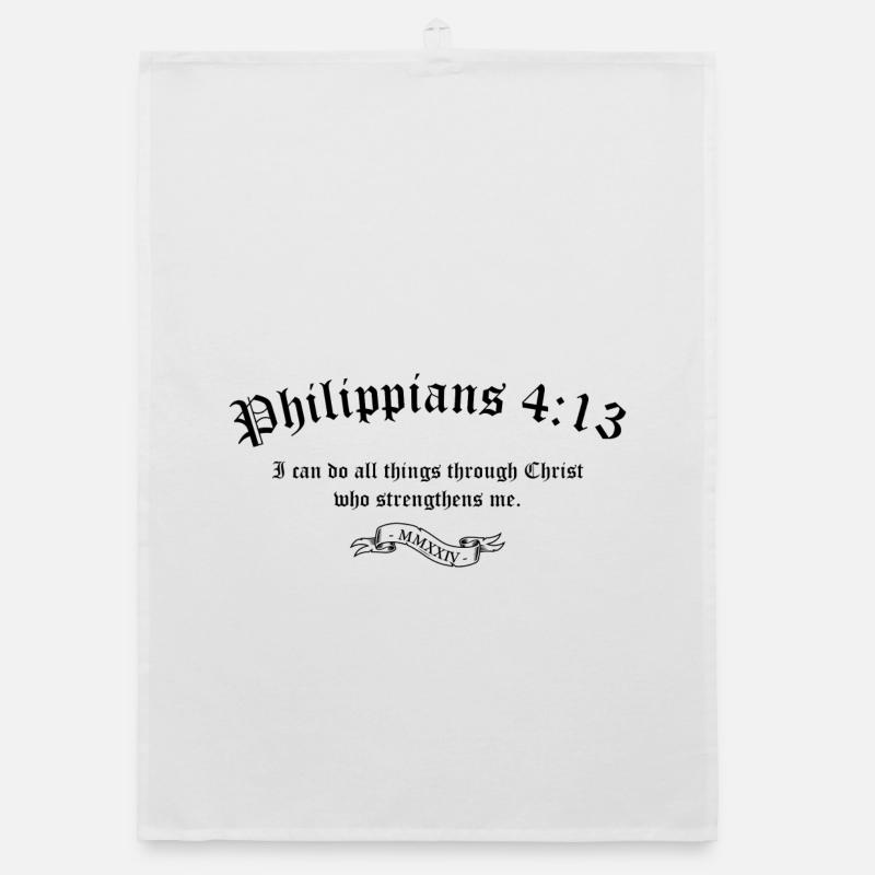 Philippians 4:13 Organic dish towel
